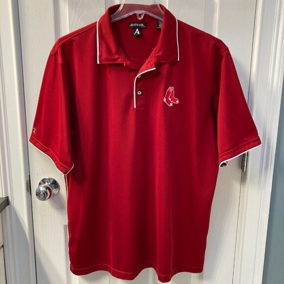 Boston Red Sox Polo Shirt Red with White Trim Size XL - Picture 7 of 7